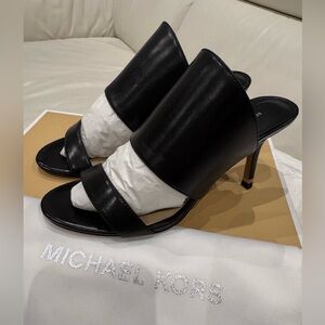 Michael Kors Collection line - Black Leather Mules